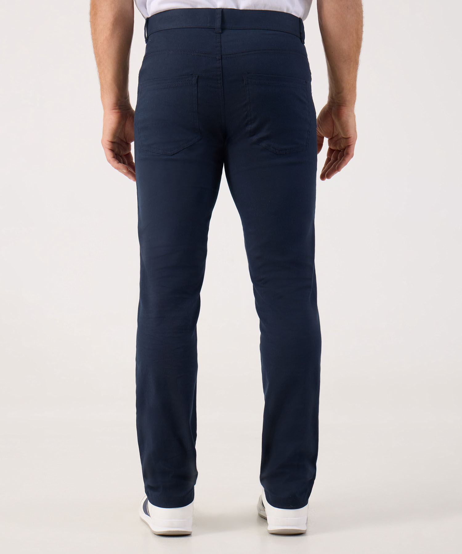 Pantal&oacute;n 5 Bolsillos Unicolor Con Silueta Slim Fit, C&iacute;trico Marinero